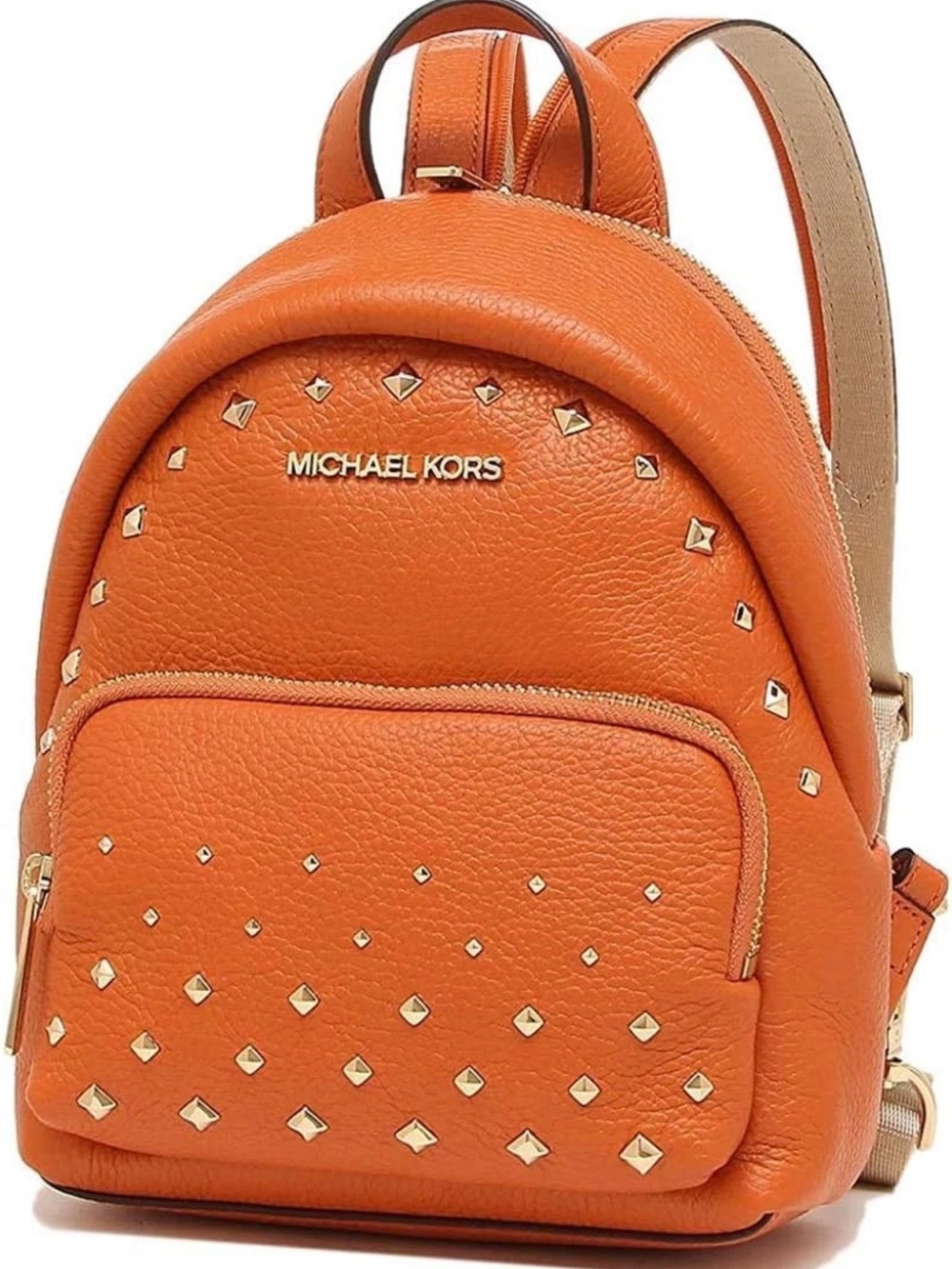 MICHAEL KORS Erin Small Convertible Backpack Bag $348 NWT Tangerine - Picture 1 of 5